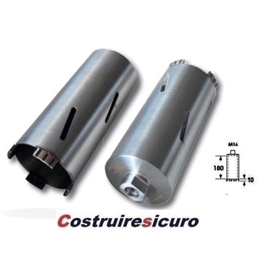 Corona Diamantata Per Calcestruzzo - Ø 127 Mm, Lunghezza 180 Mm - Attacco Esagonale - Per Foratura A Secco - Foto 14